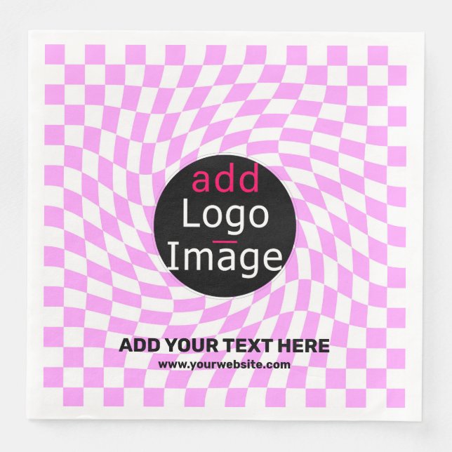Rosa för Anpassningsbar  i modern Professionell Pappersservett (Framsida)