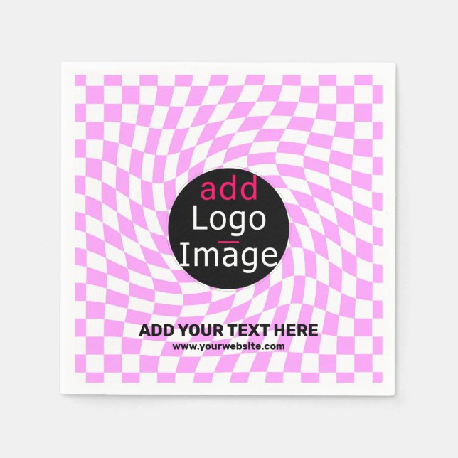 Rosa för Anpassningsbar  i modern Professionell Pappersservett (Framsidan)