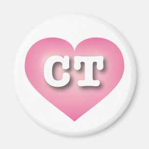 Rosa för anslutning Fade Heart - I kärlek CT Magnet
