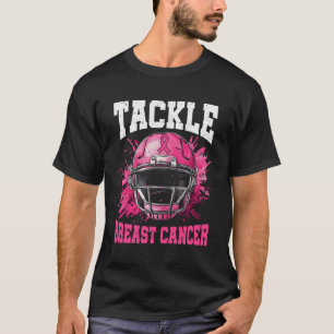 Rosa för att hantera bröstcancer i fotboll Ribbo T Shirt