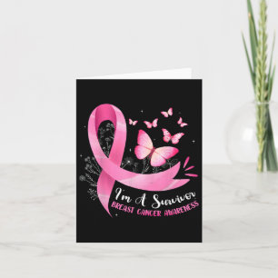 Rosa för att öka medvetenheten om bröstcancer Ribb Kort