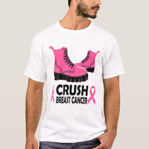 Rosa för att öka medvetenheten om bröstcancer Ribb T Shirt