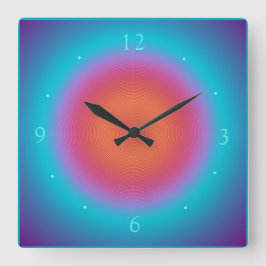 Rosa för av belysad Orange i Aqua > Väggur