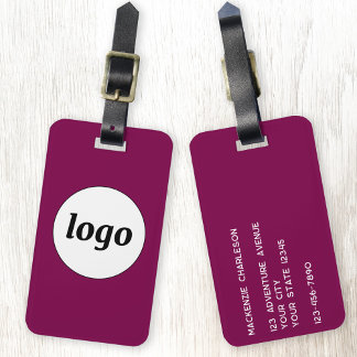 Rosa för av logotyp-Magenta, företagskunder Bagagebricka