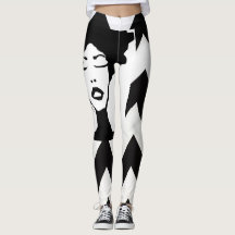 Rosa för B&W Zig Zag Leggings