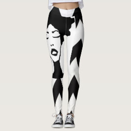 Rosa för B&W Zig Zag Leggings