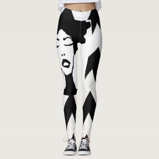 Rosa för B&W Zig Zag Leggings
