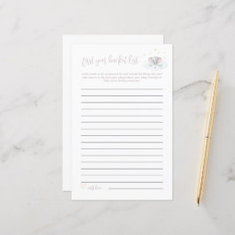 Rosa för baby Bucket List Game Elephant Baby Showe