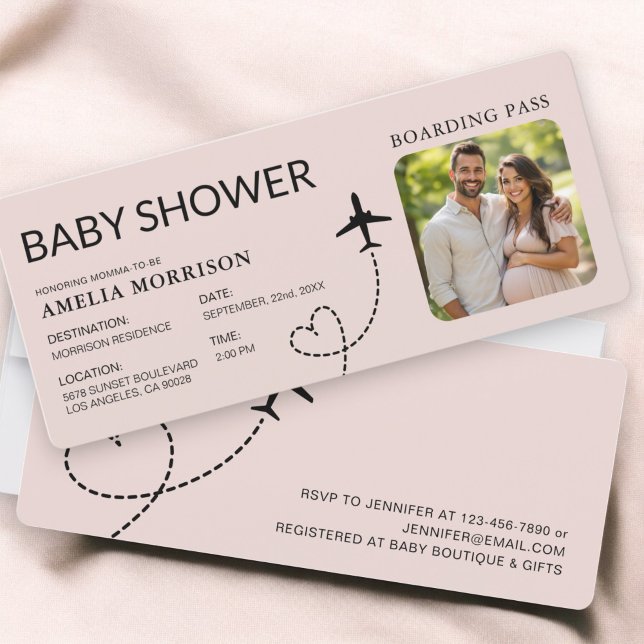 Rosa för babyboardingpass Flygplan Girl  (Skapare uppladdad)
