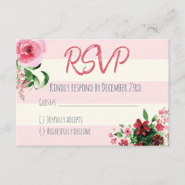 Rosa för babyskor, OSA kort Blommigt