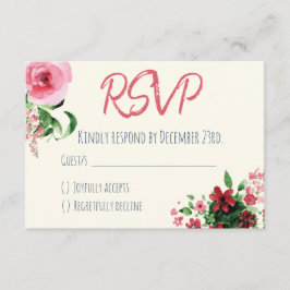 Rosa för babyskor, OSA kort Blommigt