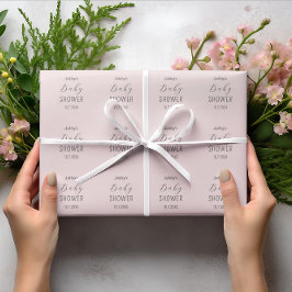  Rosa för babyskor Presentpapper