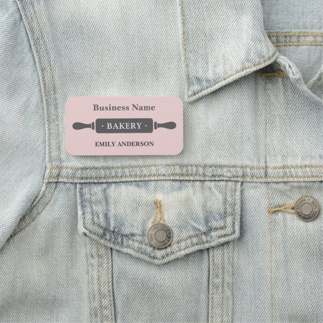 Rosa för bakverk, valsning namnbricka (På plats)