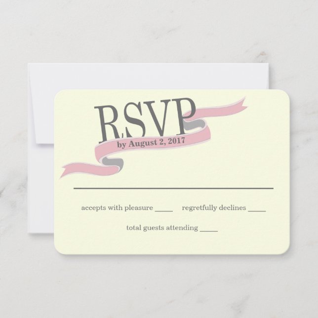 Rosa för Banderollsvarskort OSA Kort (Framsida)