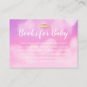 Rosa för begäran om Heaven Sent Baby Shower Bok Tilläggskort