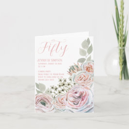 Rosa för blek av mappad milstolpe på födelsedagsda helgkort