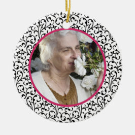 Rosa för Blommigt av ornament Chic för minnesfotoj