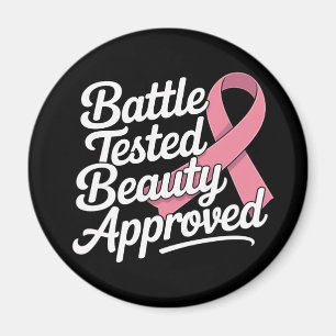 Rosa för bröstcancerbekämpning Ribbon Warrior Magnet