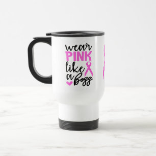 Rosa för bröstcancerbekämpning Ribbon Warrior Resemugg