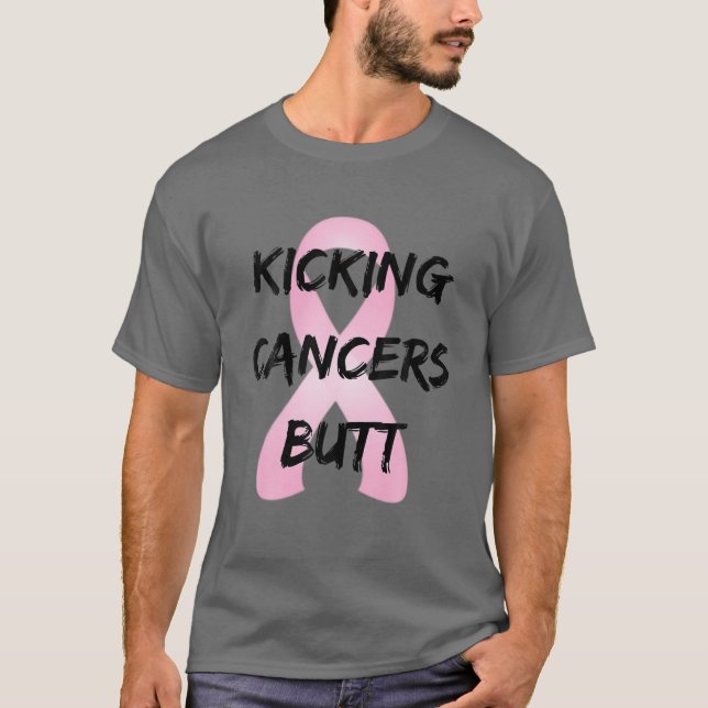 Rosa för cancersjuka, bröstcancer, medvetandegöran t shirt (Framsida)