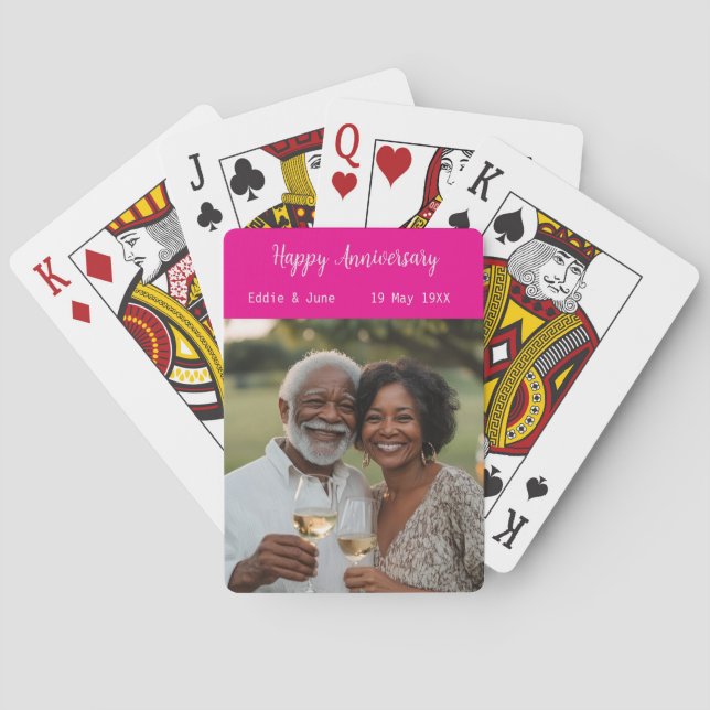 Rosa för dagens fotomoderna bokkort casinokort (Baksidan)