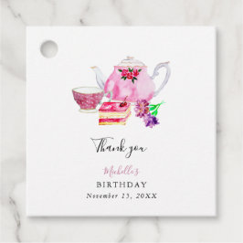 Rosa för Elegant av i tea Party Gåvor Etiketter