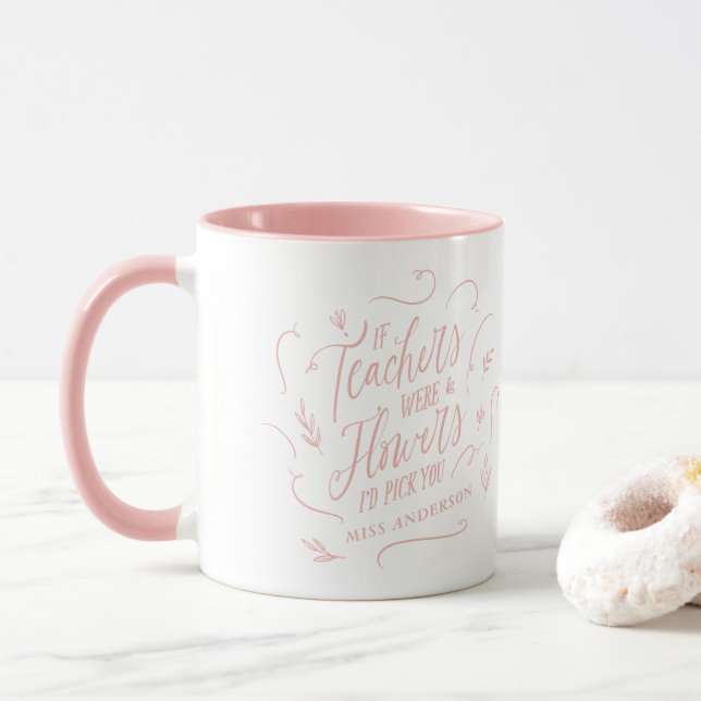 Rosa för elegant av modern typografi mugg (Med munk)