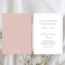 Rosa för Elegant bröllop Calligraphy