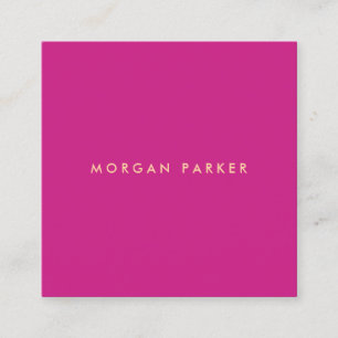 Rosa för enkel modern Professionell Magenta Squar Fyrkantigt Visitkort