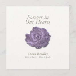 Rosa för evigt för vintage i vår begravnings- inbjudningar