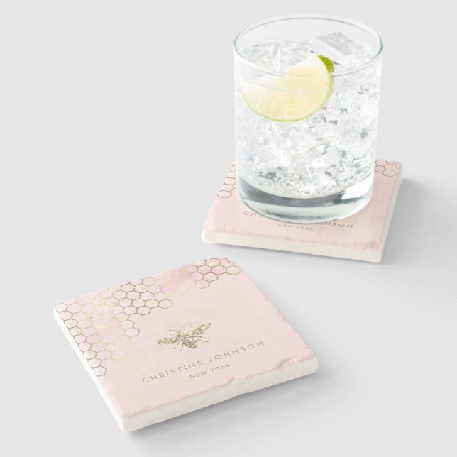  rosa för faux glitter-bin stenunderlägg (Sidan)