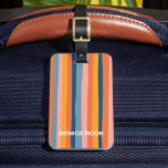 Rosa för fetstilt modern enkel Rand-färgfull ANPAS Bagagebricka<br><div class="desc">Lägg lite luft i ditt bagage med den här söten som har förstört mönster. Hand plockade efter mig, för dig! Klicka på "anpassa" ovan om du vill redigera texten eller "redigera med hjälp av designera verktyg" om du vill anpassa typsnitt, färg och placeringar. Allt är fullt anpassade! Kolla min butik...</div>