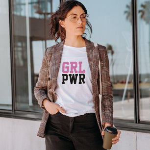 Rosa för Flickström Black Modern Feminist BRL PWR T Shirt