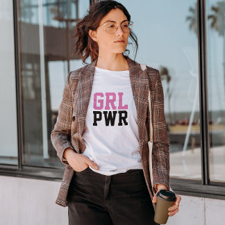Rosa för Flickström Black Modern Feminist BRL PWR T Shirt