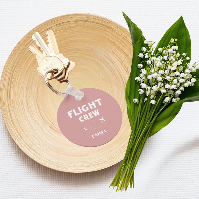 Rosa för flygbesättning som flyger flygplanet Vaca Nyckelring (Skapare uppladdad)