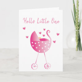 Rosa för Grattis av vattenfärgen Flicka Carriage  Kort