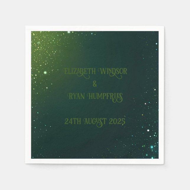 Rosa för Grönt av elegant och Gnistra - design Pappersservett (Framsidan)