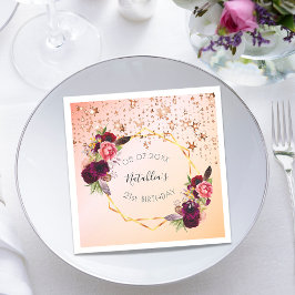  rosa för guld  i ro pappersservett