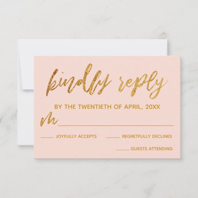  Rosa för handskriftsskrivning för guld Vinkara vä OSA Kort (Framsida)