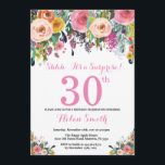 Rosa för inbjudan till 30års födelsedag till blomm<br><div class="desc">Blommigt Överraskande inbjudan till 30års födelsedag för kvinnor. Vattenfärgad Blommigt blomma. Rosa, Gult, Orange, Lila blomma. Vuxen Birthday. 30:e 40:e 60:e 70:e 80:e 90:e 100:e 13:e 15:e 16:e 18:e 20:e alla åldrar. Om du vill göra ytterligare anpassningar klickar du på knappen "Anpassa" och användor verktyg som är utformat för att...</div>