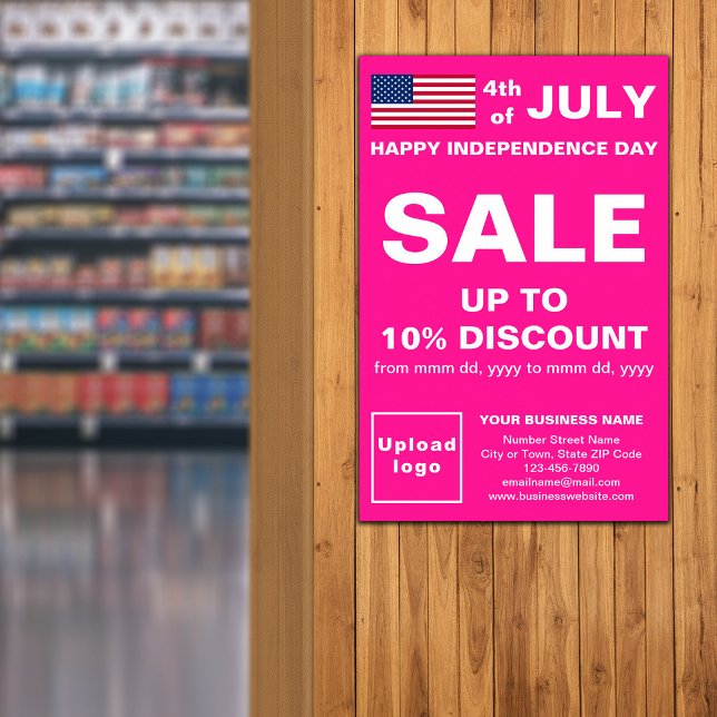 Rosa för independence day Business Sale Poster (Skapare uppladdad)