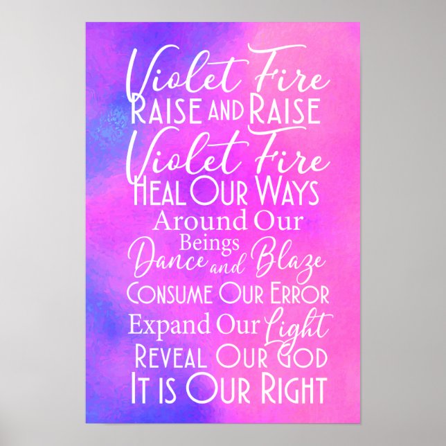 Rosa för inspirationspapper Lavender Poster (Framsidan)