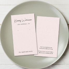 Rosa-- för judiskt Visning för chic-skript Visitkort