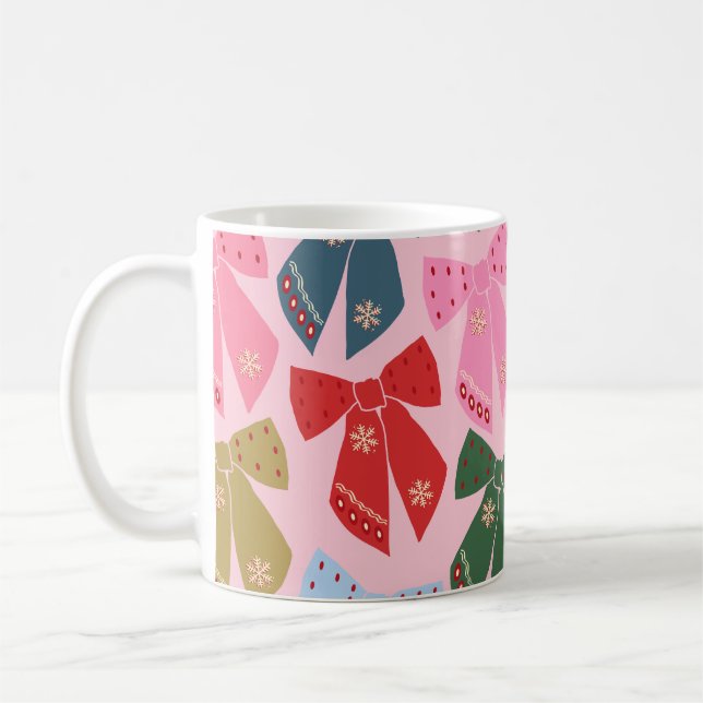 Rosa för julbalkokvett kaffemugg (Vänster)