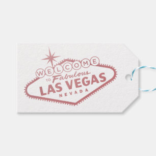 Rosa för Las Vegas Bröllop Tack Ro Guld Presentetikett