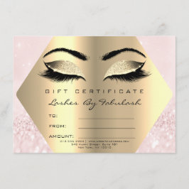 Rosa för Lash Makeup Guld Diamond Certificate Gift
