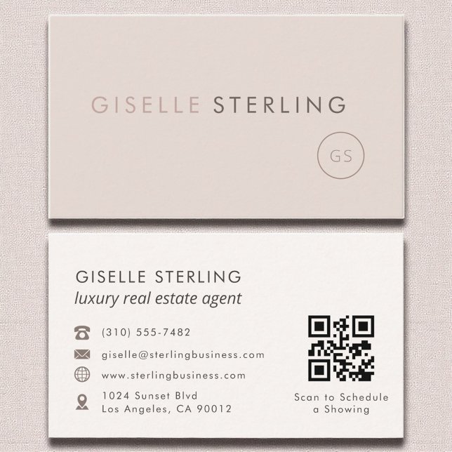  Rosa för Luxury Real Gods Agent QR Code  Visitkort (Skapare uppladdad)