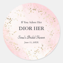 Rosa för lyxhögkvarterspartiet i Parfym Runt Klistermärke