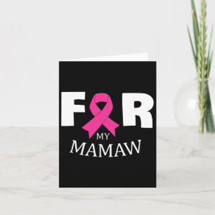 Rosa för mamaw Breast Cancer Awareness Warriare Kort