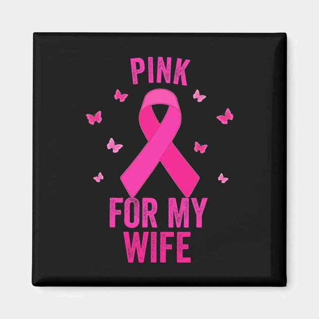 Rosa för min internationella dag för bröstcancer ( magnet (Framsidan)